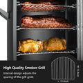 Vertical Propane Smoker With Black Industrial Cover