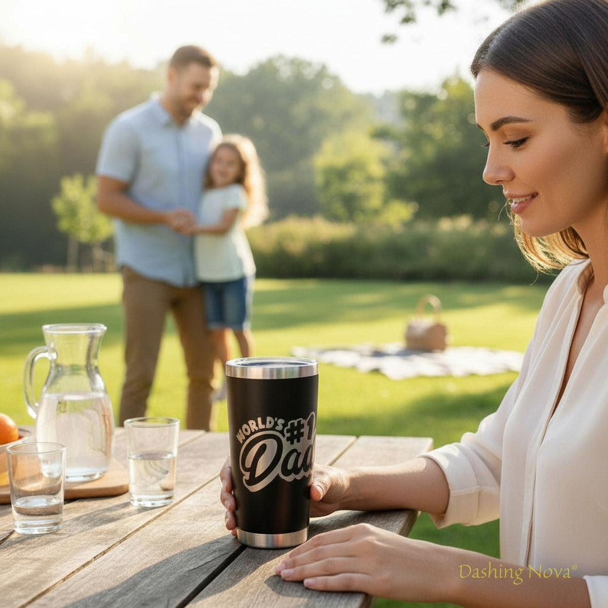 Personalized Best Dad Ever Nutrition Facts Tumbler 20oz Stainless Steel Coffee Cup Dashing Nova