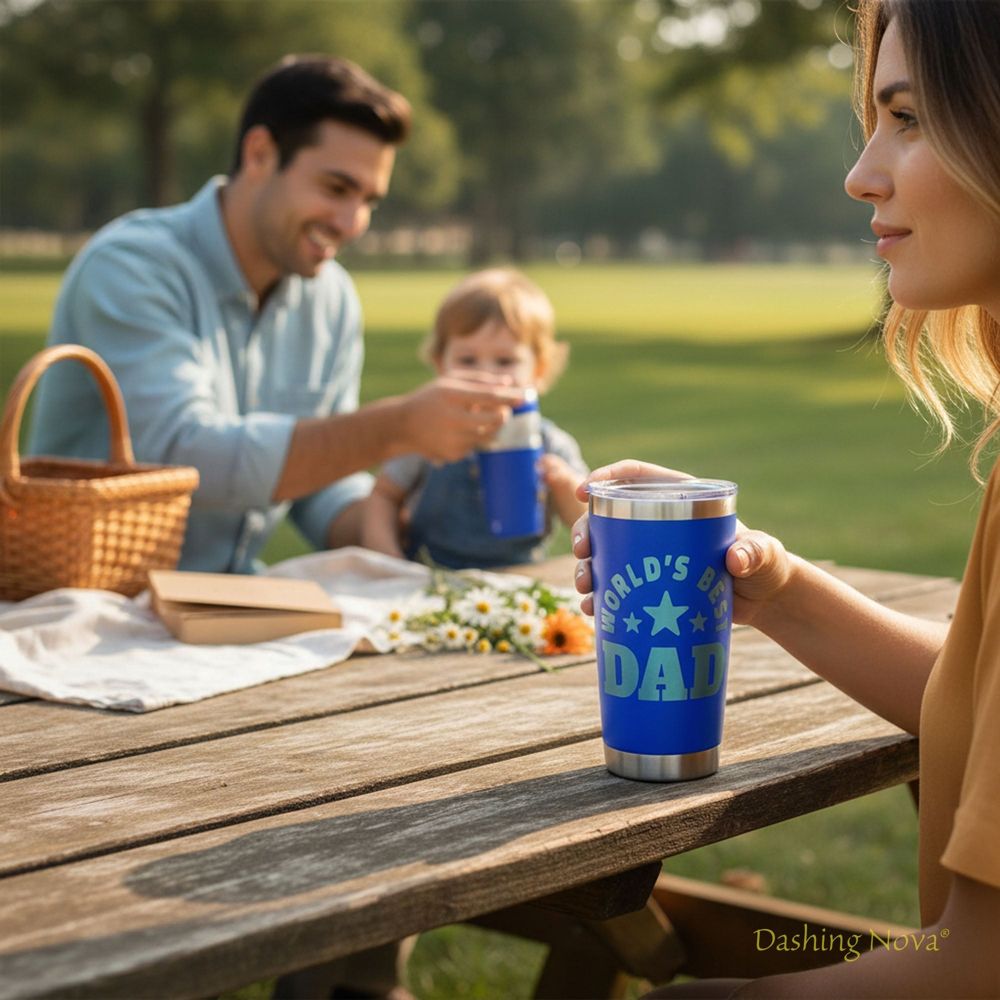 Personalized Best Dad Ever Nutrition Facts Tumbler 20oz Stainless Steel Coffee Cup