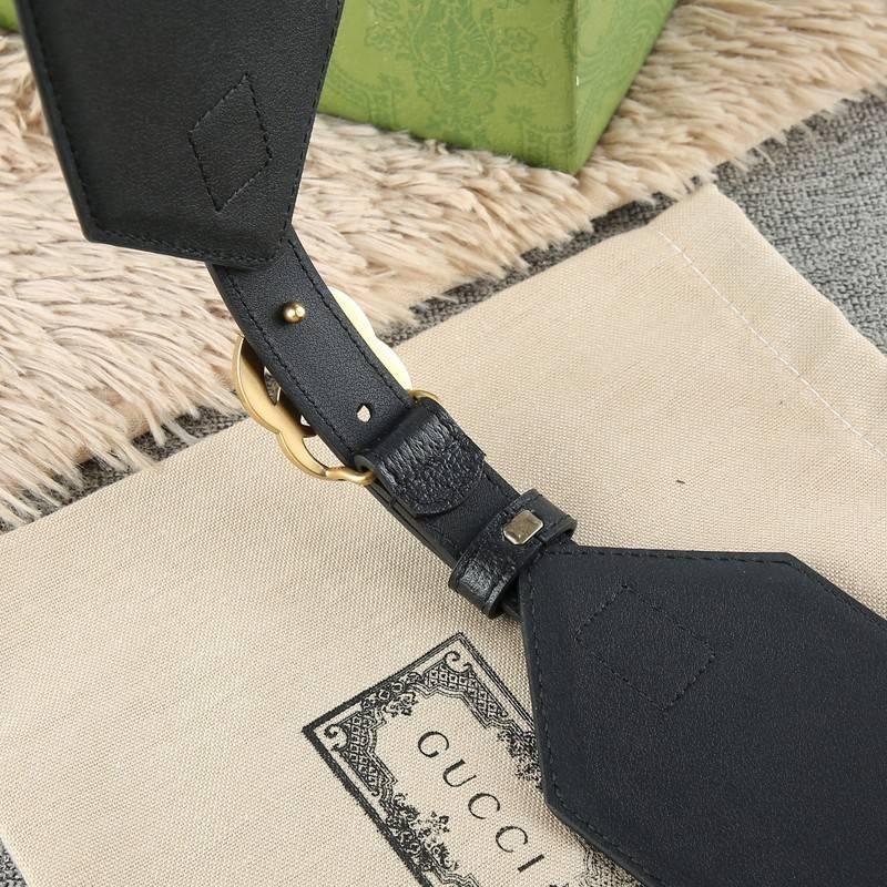 Gucci GG-buckle canvas Women belt 'Black' Banlieue91
