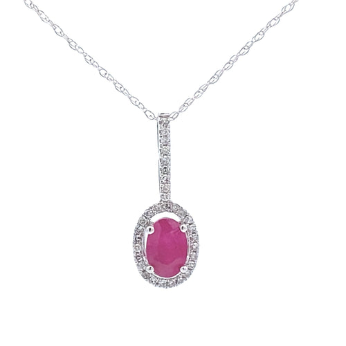 .45ct Ruby Diamond Fashion Pendants 10KT White Gold Bids.com