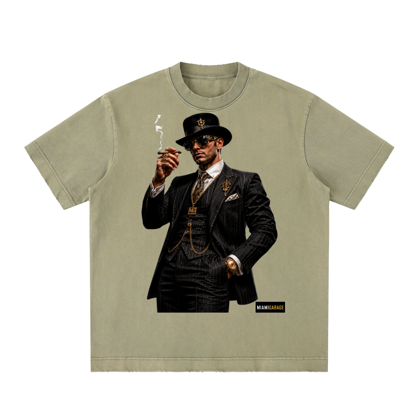 Heavyweight Vintage Washed Frayed T-Shirt