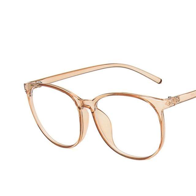 Black Fashion Anti Blue Light Transparent Computer Glasses Lightweight Frames  For Women Men Round Eyewear Round Women Optical Eyewear Frames Vintage Cat Eye Stevvex