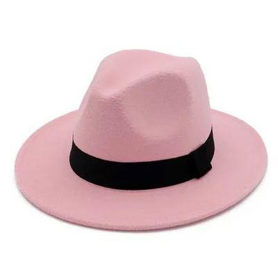 Black Fedora Hat Unisex Wide Brim Hat Autumn Winter Fedora Hat Wide Cap Winter Wool Classic Hat Men Elegant Gentleman Hat For Party Stevvex