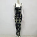 Black Rhinestone Elegant Slim Bandage Evening Dress