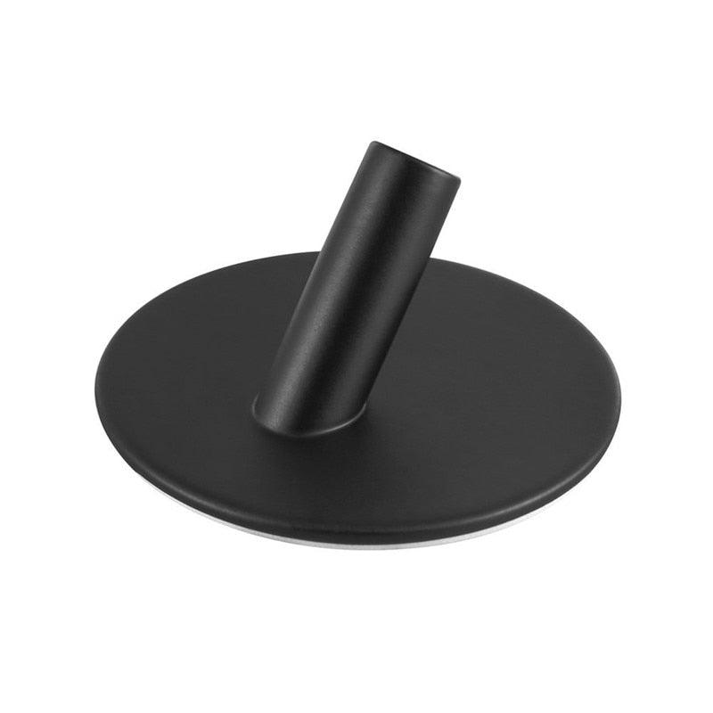 Black Robe Hook Wall Hook Towel Hook for Bathroom Stainless Steel Coat Hook Rustproof Hook Hanger for Kitchen Hardware Stainless Steel Hooks Waterproof and Oilproof Bathroom Kitchen Self Adhesive Hooks for Hanging Coat Hat Towel Stevvex