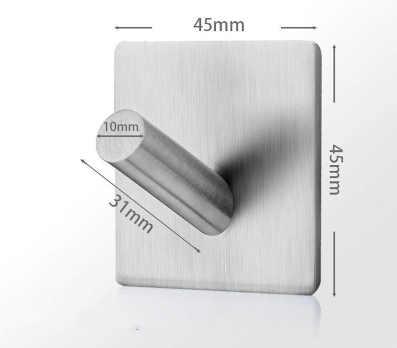 Black Robe Hook Wall Hook Towel Hook for Bathroom Stainless Steel Coat Hook Rustproof Hook Hanger for Kitchen Hardware Stainless Steel Hooks Waterproof and Oilproof Bathroom Kitchen Self Adhesive Hooks for Hanging Coat Hat Towel Stevvex