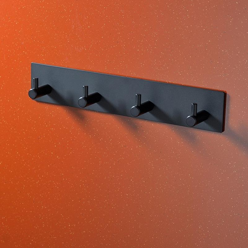 Black Robe Hook Wall Hook Towel Hook for Bathroom Stainless Steel Coat Hook Rustproof Hook Hanger for Kitchen Hardware Stainless Steel Hooks Waterproof and Oilproof Bathroom Kitchen Self Adhesive Hooks for Hanging Coat Hat Towel Stevvex