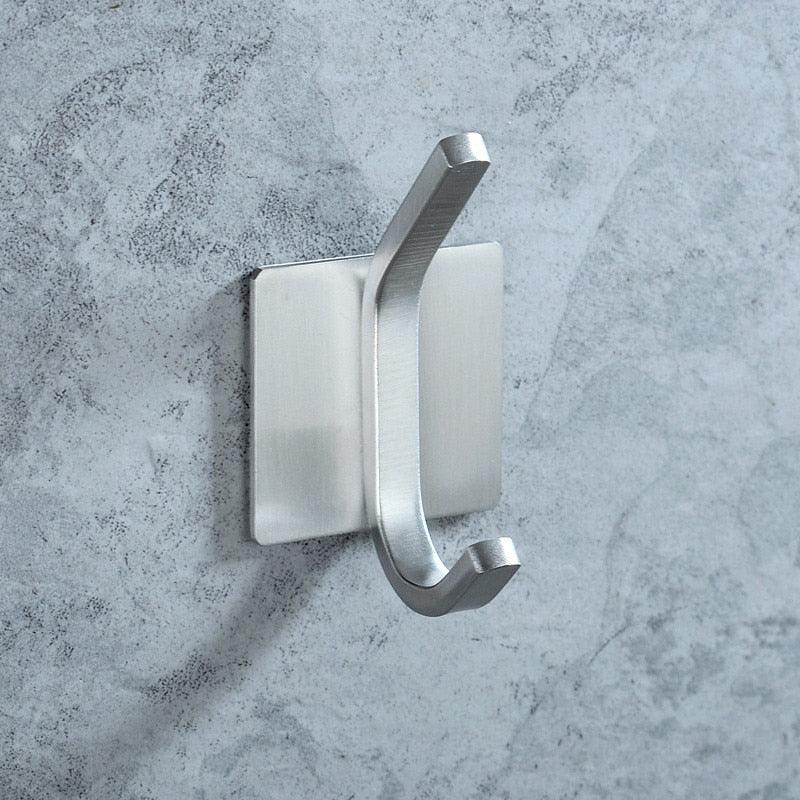 Black Robe Hook Wall Hook Towel Hook for Bathroom Stainless Steel Coat Hook Rustproof Hook Hanger for Kitchen Hardware Stainless Steel Hooks Waterproof and Oilproof Bathroom Kitchen Self Adhesive Hooks for Hanging Coat Hat Towel Stevvex