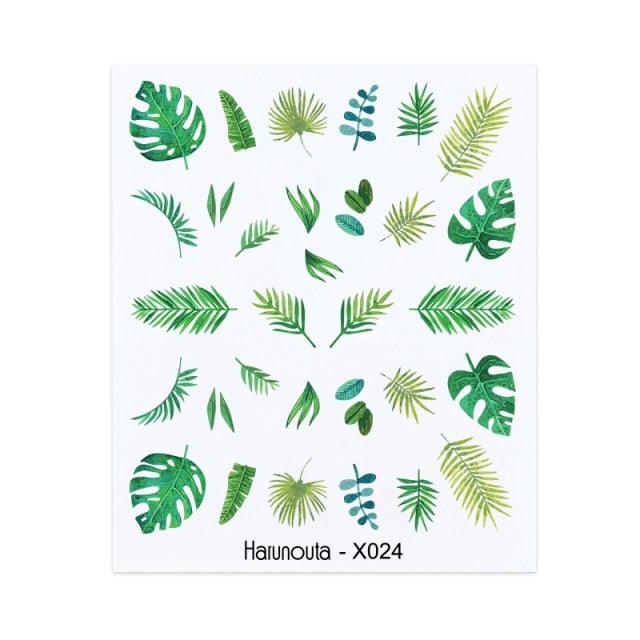 Blue Marble Water Decal Sticker Wave Line Flower Leaf Tree Summer Slider Decor For Manicuring Nail Art Watermarks Curve Graffiti Nail Design for Acrylic Nail Supplies Designer Nail Decorations for Women Girls Kids