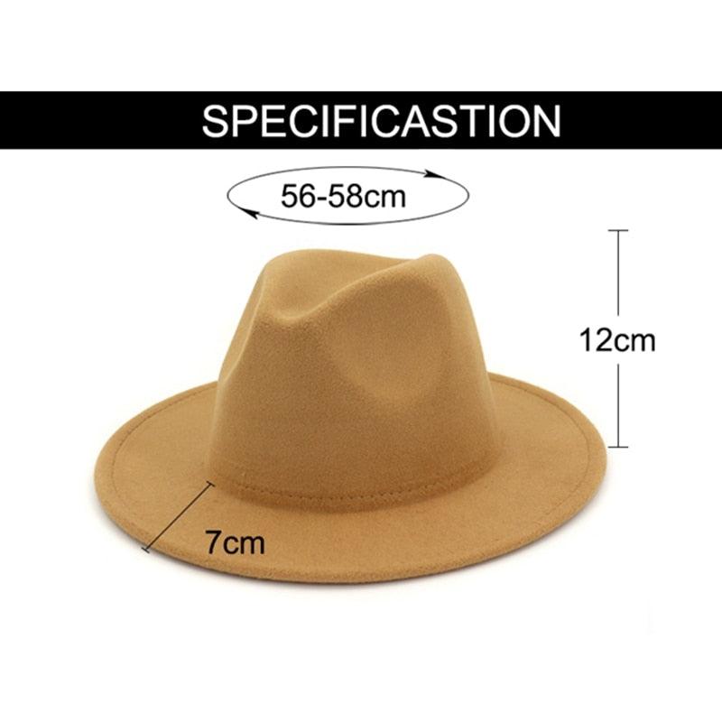 Blue White Men Fedora Unisex Solid Color Fedora Hat Fashion Solid Color Hat Bright Color Wide Brim Autumn Winter Retro Hat Two Tone Dress Hat 56-58CM Stevvex