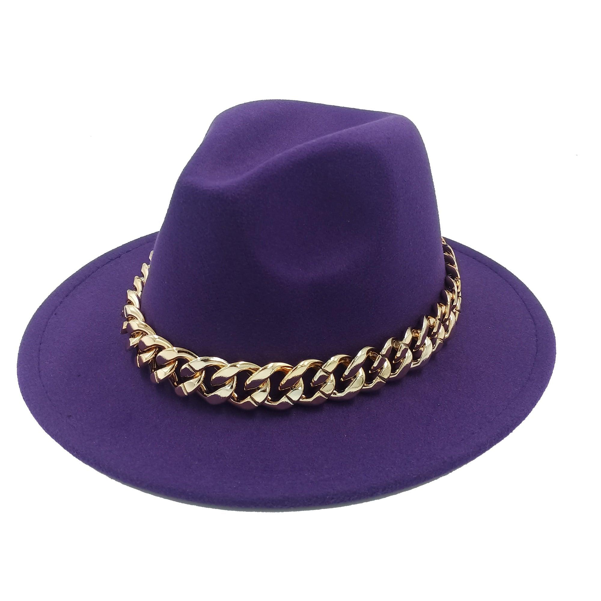 Blue White Men Fedora Unisex Solid Color Fedora Hat Fashion Solid Color Hat Bright Color Wide Brim Autumn Winter Retro Hat Two Tone Dress Hat 56-58CM Stevvex