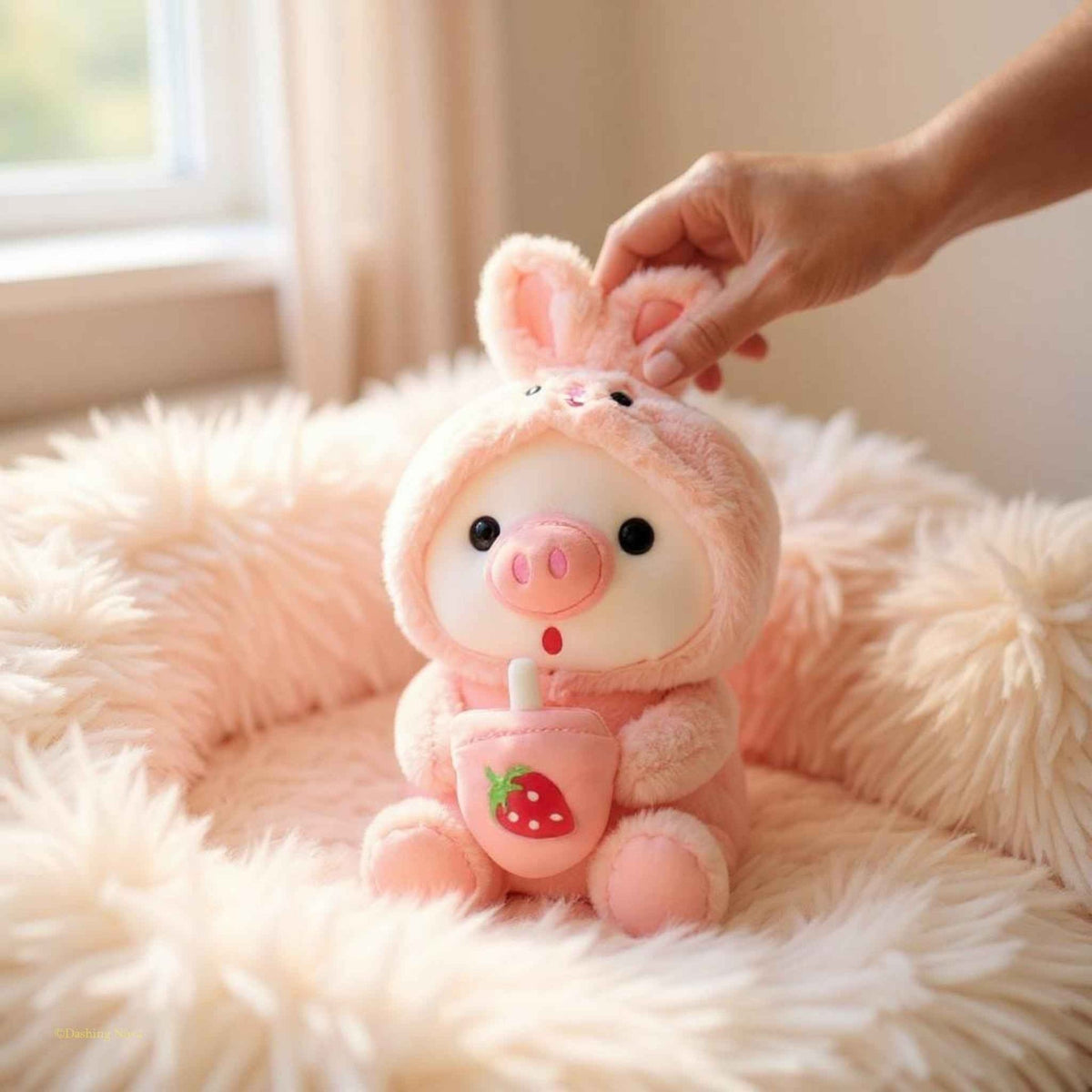 Pig Boba Plush Toy Cute Bubble Tea Stuffed Animal for Kids Dashing Nova