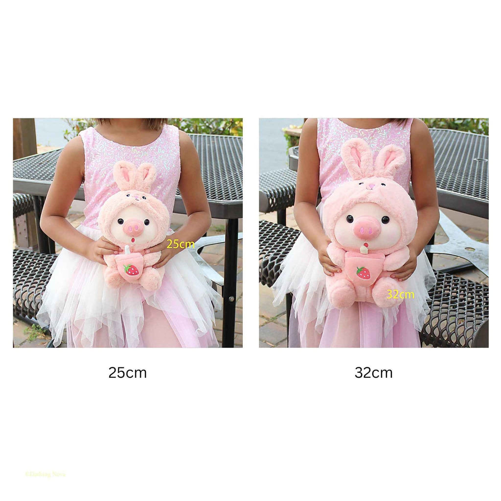 Pig Boba Plush Toy Cute Bubble Tea Stuffed Animal for Kids Dashing Nova