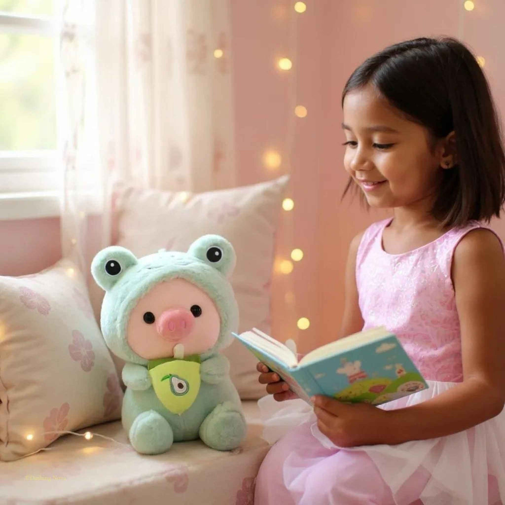 Pig Boba Plush Toy Cute Bubble Tea Stuffed Animal for Kids Dashing Nova