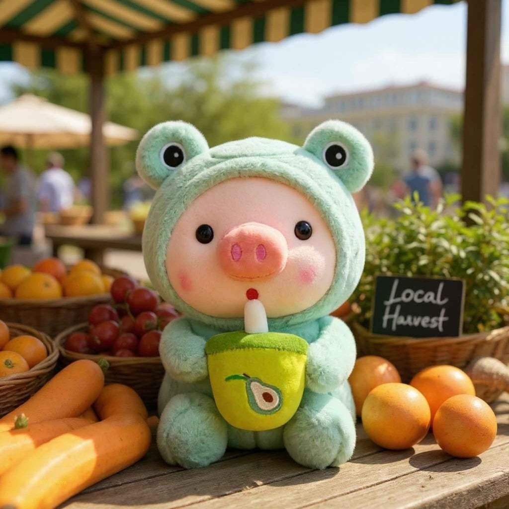 Pig Boba Plush Toy Cute Bubble Tea Stuffed Animal for Kids Dashing Nova