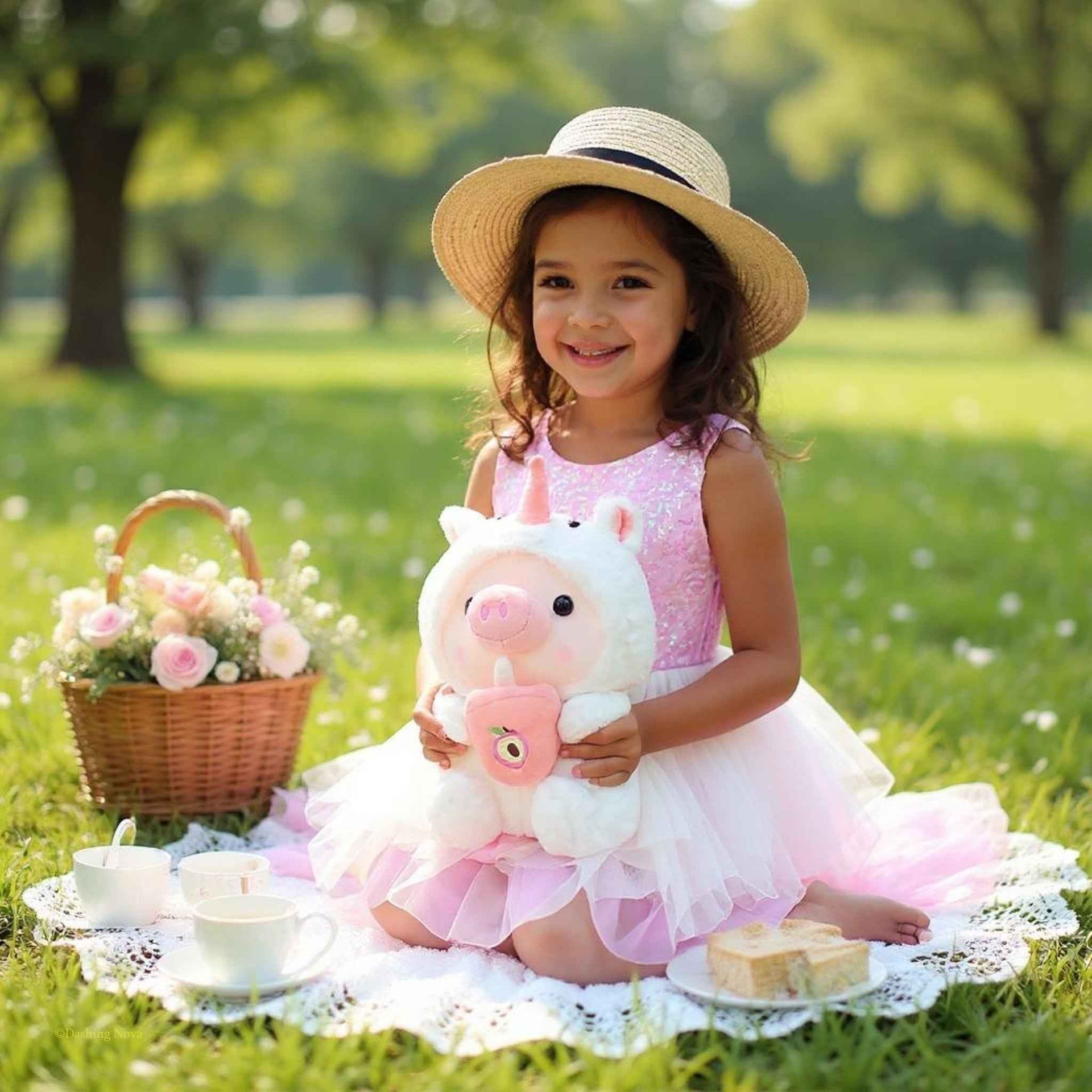 Pig Boba Plush Toy Cute Bubble Tea Stuffed Animal for Kids Dashing Nova