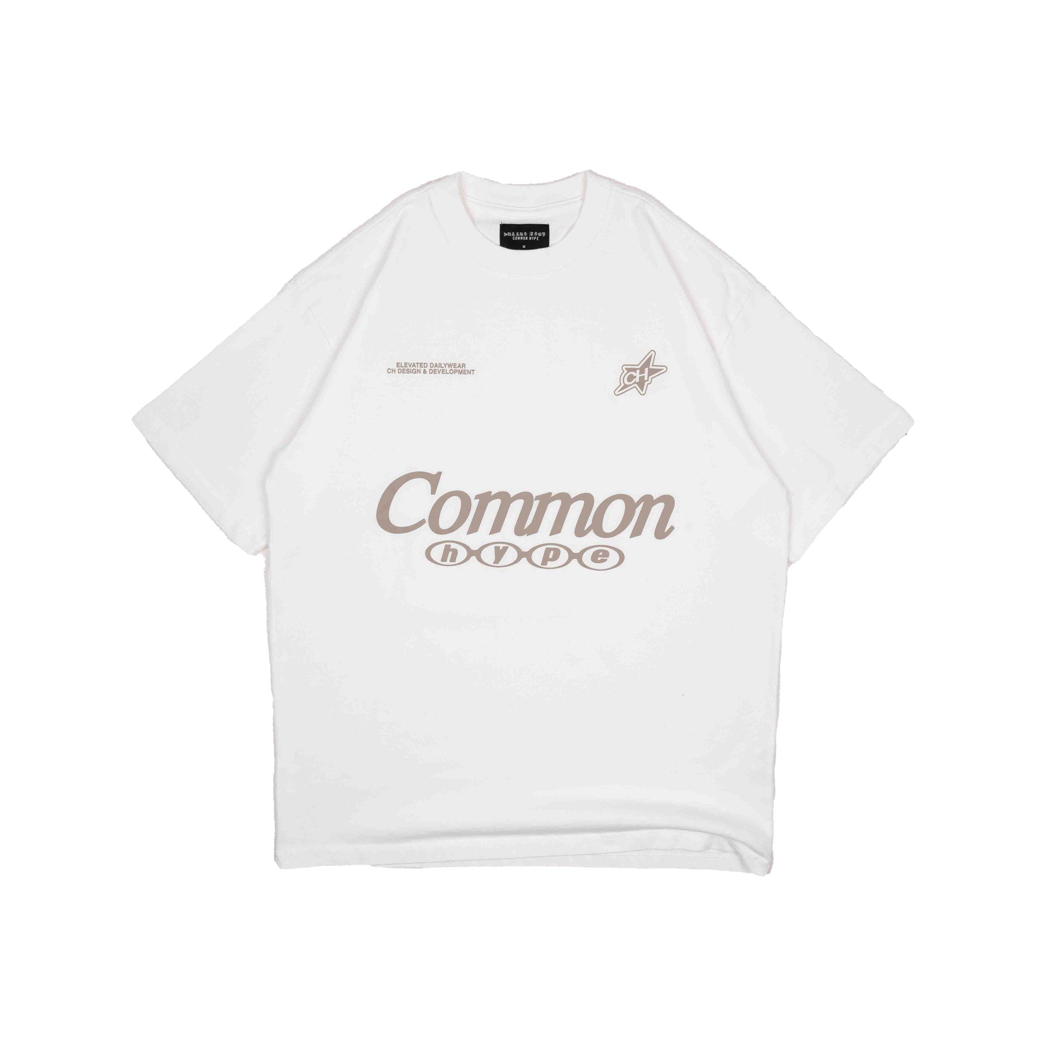 Common Hype Brass Tee White