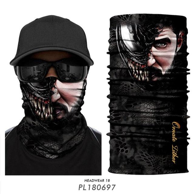 Breathable Mask Bandana Neck Gaiter Cycling Face Mask Hiking Scarves Headband Summer Balaclava Neck Gaiter Tubular Buff Bandana Scarf Headgear Bicycle Half Mask Face Cover Venom Headband Summer Men Beanie Hat Windproof Head Scarves Neck Stevvex