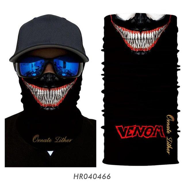 Breathable Mask Bandana Neck Gaiter Cycling Face Mask Hiking Scarves Headband Summer Balaclava Neck Gaiter Tubular Buff Bandana Scarf Headgear Bicycle Half Mask Face Cover Venom Headband Summer Men Beanie Hat Windproof Head Scarves Neck Stevvex