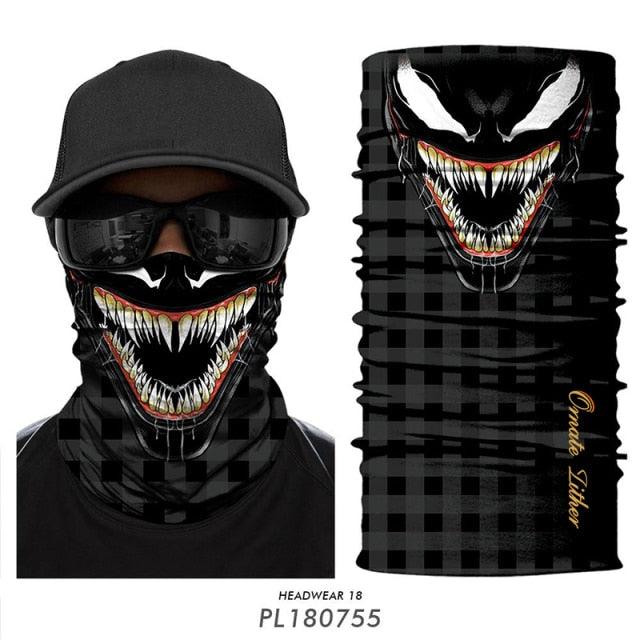 Breathable Mask Bandana Neck Gaiter Cycling Face Mask Hiking Scarves Headband Summer Balaclava Neck Gaiter Tubular Buff Bandana Scarf Headgear Bicycle Half Mask Face Cover Venom Headband Summer Men Beanie Hat Windproof Head Scarves Neck Stevvex