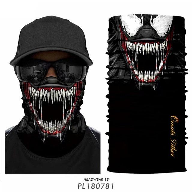 Breathable Mask Bandana Neck Gaiter Cycling Face Mask Hiking Scarves Headband Summer Balaclava Neck Gaiter Tubular Buff Bandana Scarf Headgear Bicycle Half Mask Face Cover Venom Headband Summer Men Beanie Hat Windproof Head Scarves Neck Stevvex