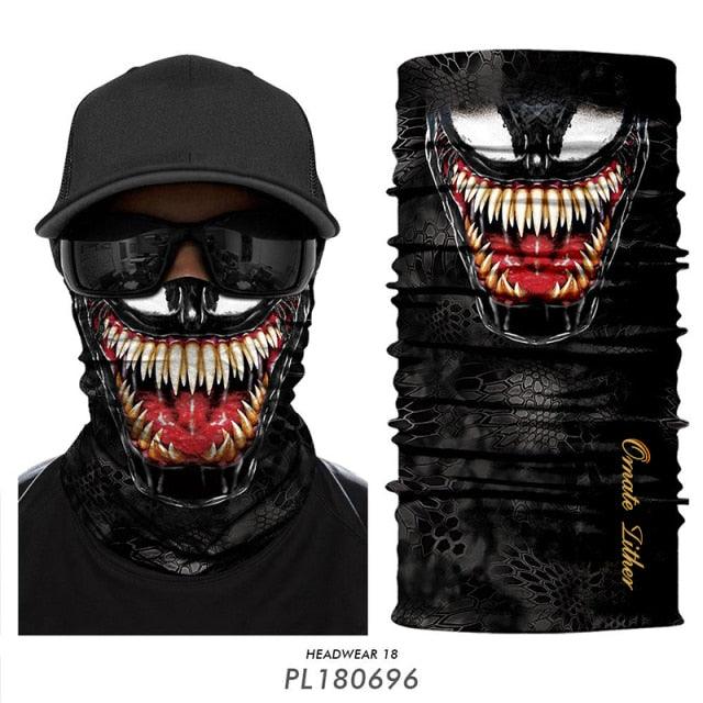 Breathable Mask Bandana Neck Gaiter Cycling Face Mask Hiking Scarves Headband Summer Balaclava Neck Gaiter Tubular Buff Bandana Scarf Headgear Bicycle Half Mask Face Cover Venom Headband Summer Men Beanie Hat Windproof Head Scarves Neck Stevvex