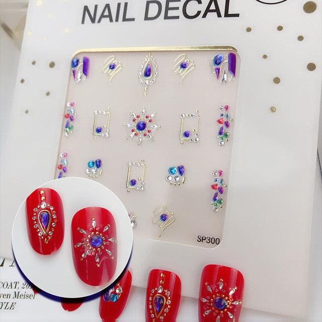 Bronzing Rhinestones Nail Art Decals 3D Sequins Holographic Nail Glitter Flakes Sequin Mirror Glitter Effect Decorations Nail Sticker Jewelry Design For Nails Sliders Tips Manicure Decoration Decoration Including Hearts Stars