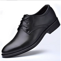 Brown Pointed Toe Leather Shoes with Black Sole