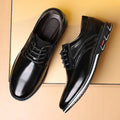 Brown Textured Work Fashion Leather Shoes