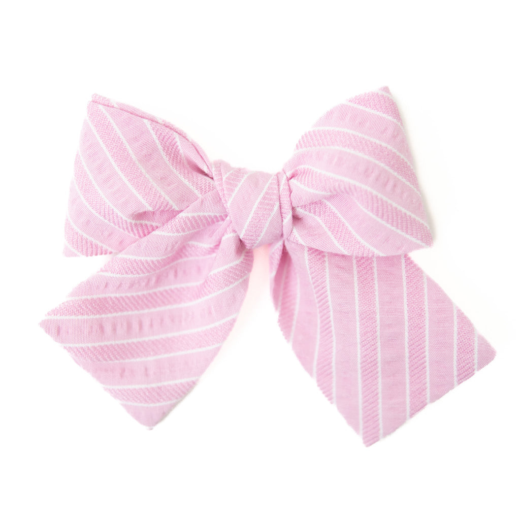 Bubble Gum Stripe - Petite Hair Bow