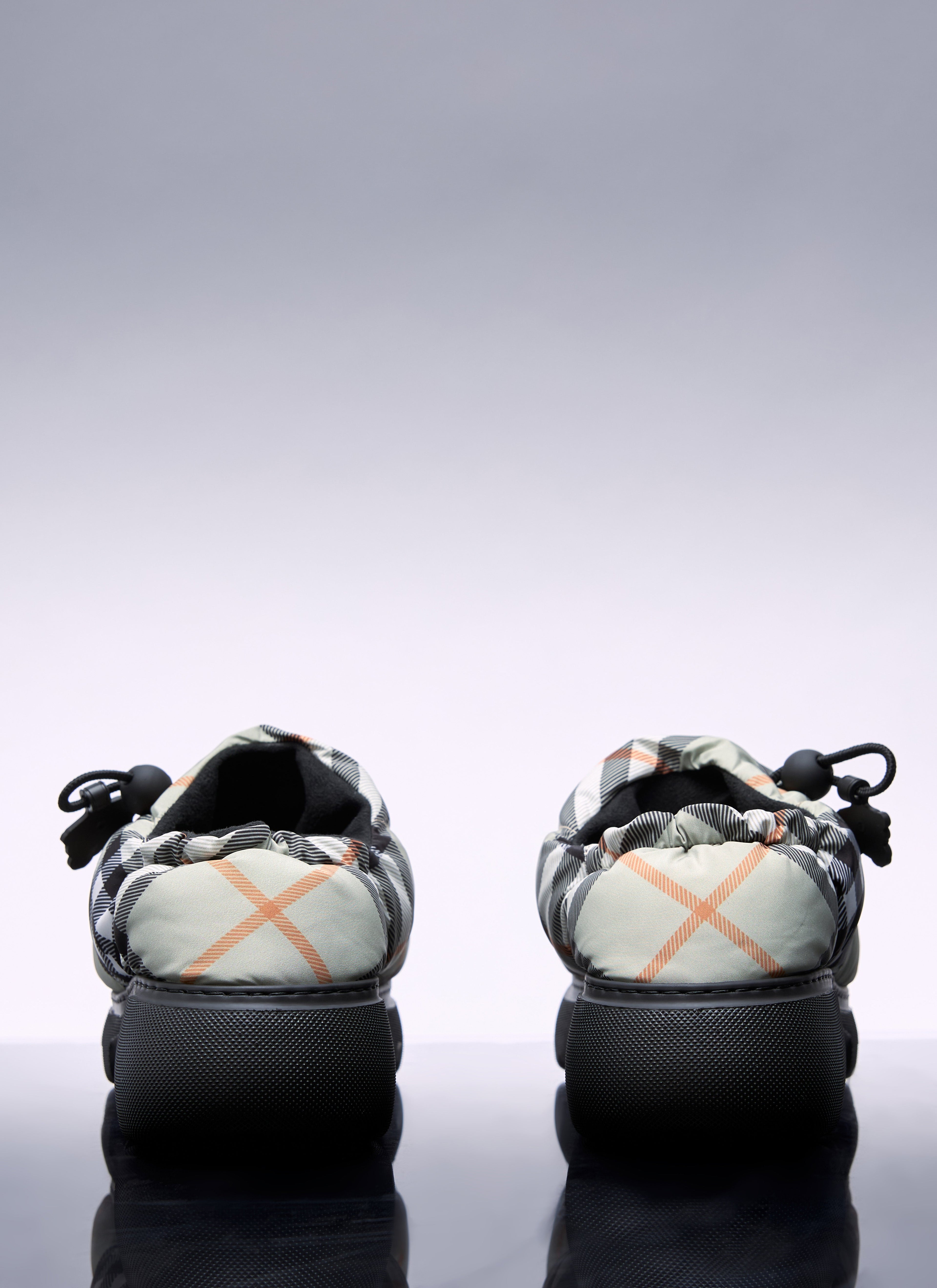Burberry Women Check Nylon-Blend Pillow Mule
