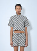 Burberry Women Crop Check Shirt