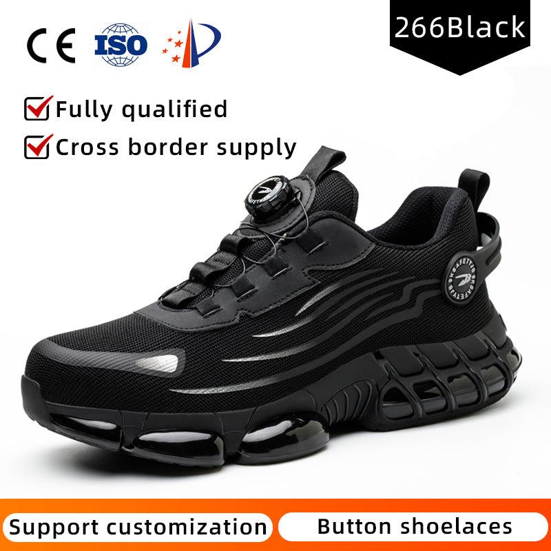 Button on/off no tie wear-resistant shoes anti smashing and anti piercing breathable and safe shoes for summer V.I.P Digital Presence