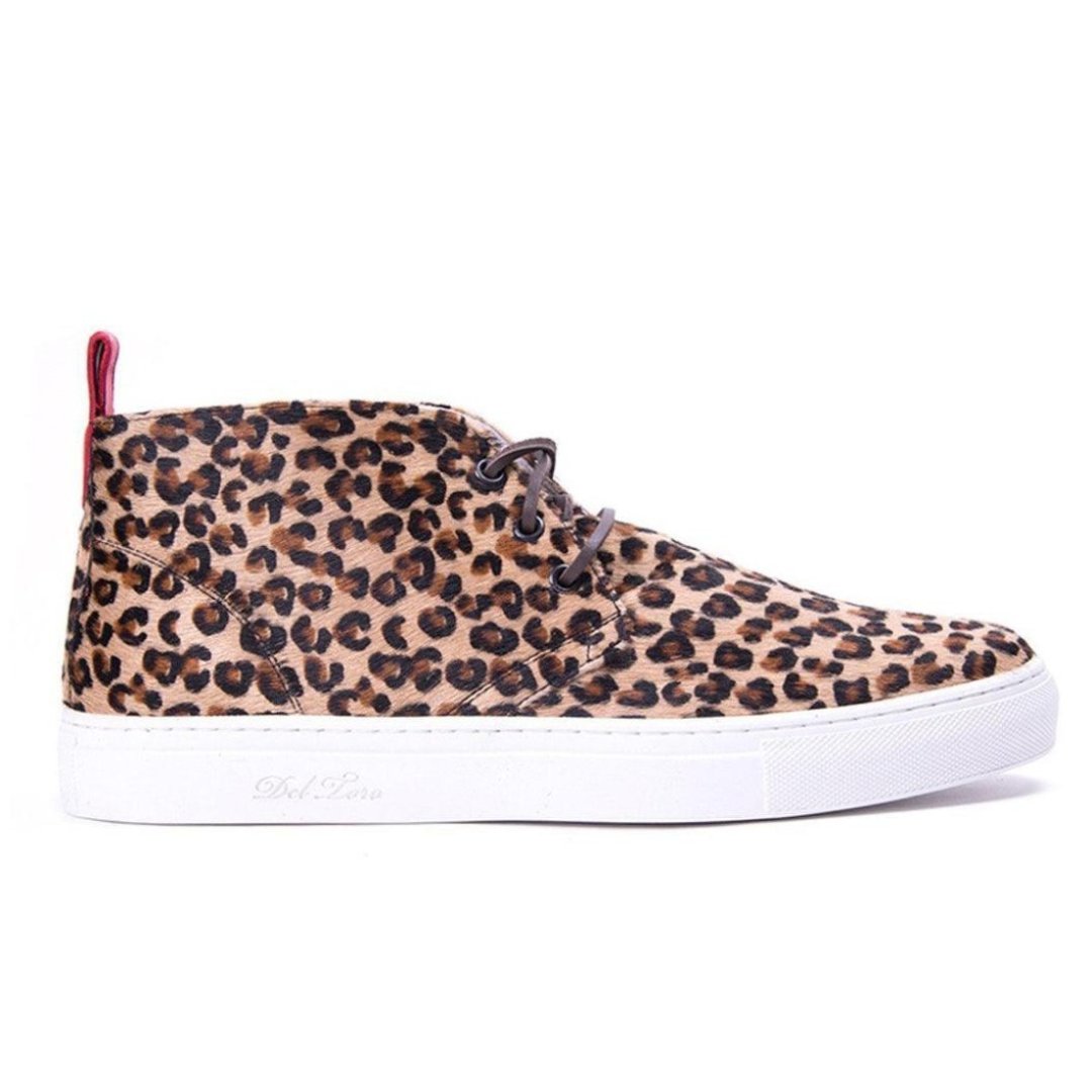 Women's Pony Hair Leopard Chukka Sneaker Del Toro Shoes