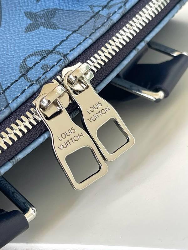 Louis Vuitton Speedy Bandoulière 35 Blue Canvas Handbag Banlieue91