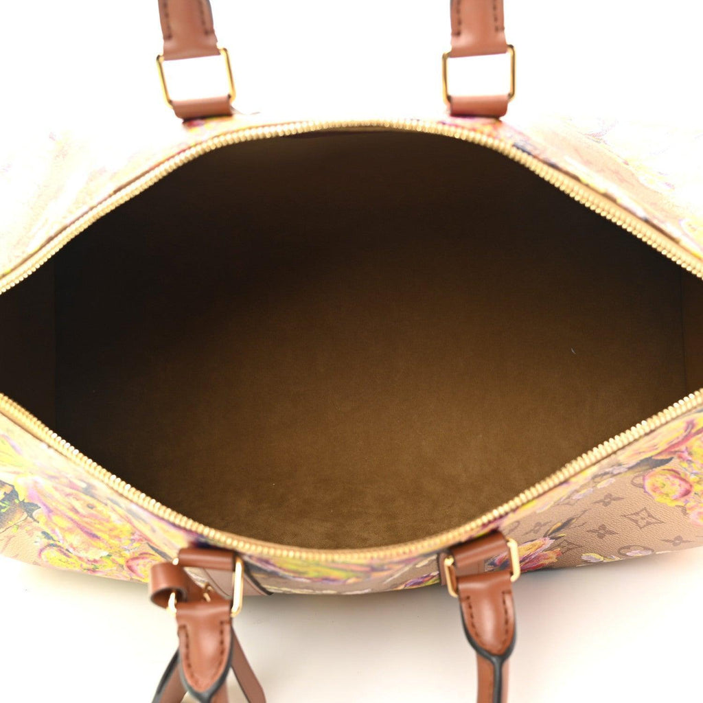 Louis Vuitton Metallic Monogram LV Garden Keepall Bandouliere 45 Gold Banlieue91