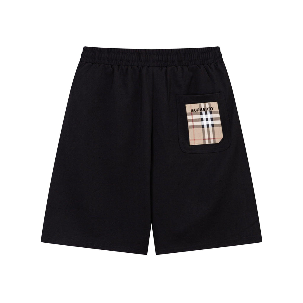 Burberry Men's Striped Cotton Knit Basketball Shorts 'Black/Beige' Banlieue91