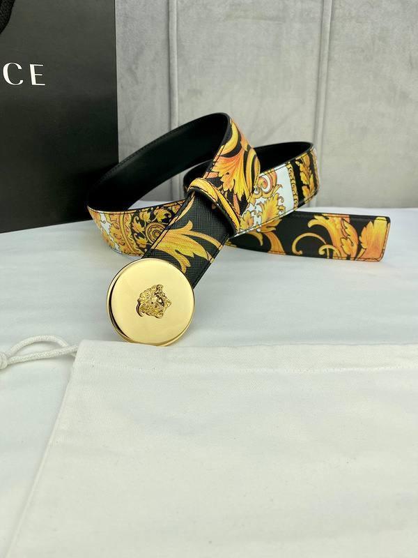 Versace MEDUSA BIGGIE ENAMEL LEATHER BELT Banlieue91