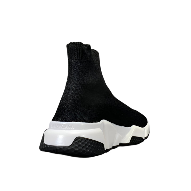 Balenciaga Speed Graffiti Trainers White Black Logo Banlieue91