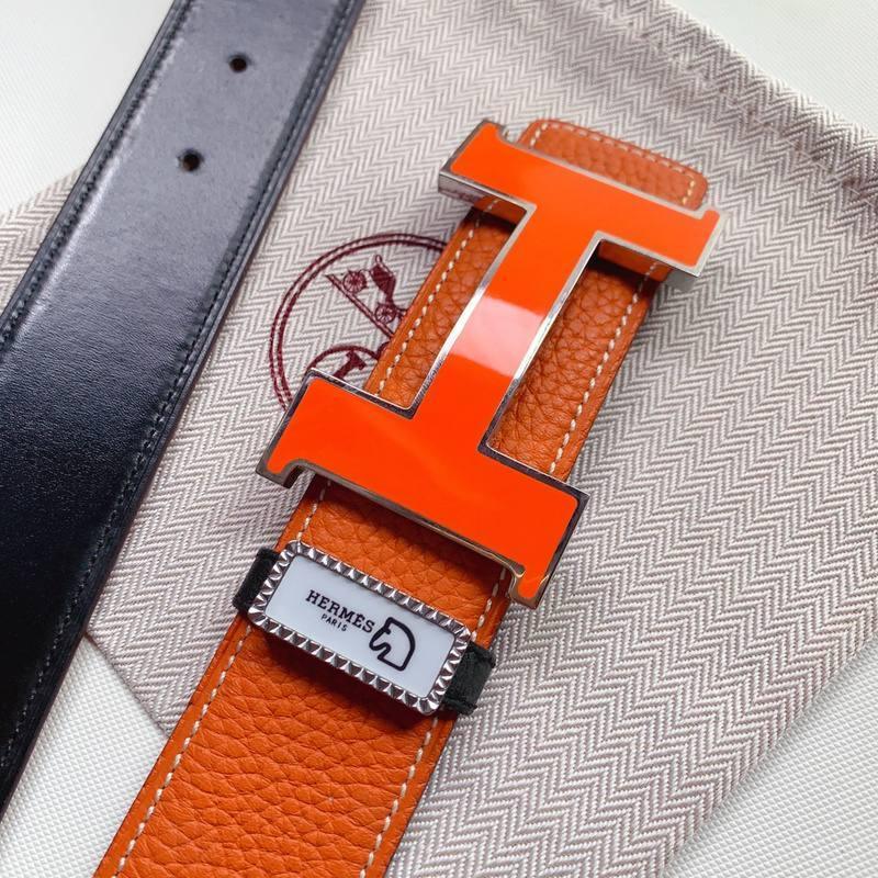 Hermes Men Orange Buckle Belt 'Orange' Banlieue91