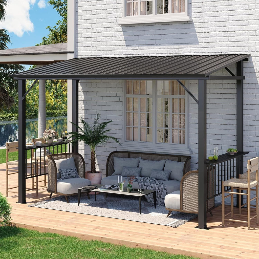 12x6ft All Weather Stainless Steel Gazebo For Patio Decor