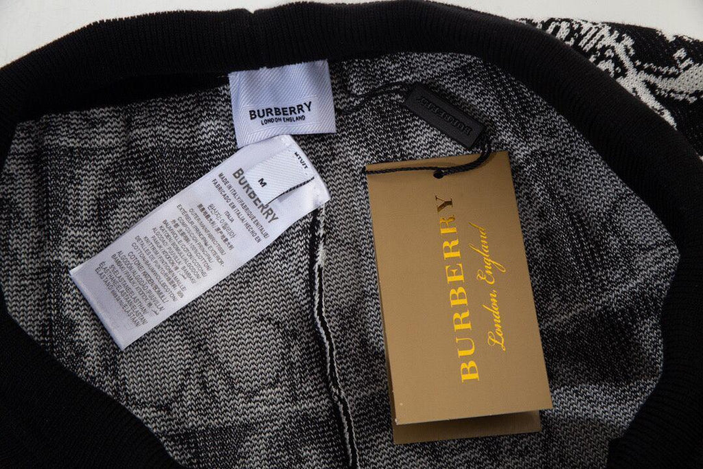 Burberry Men's Striped Cotton Knit Basketball Shorts 'Black/White' Banlieue91