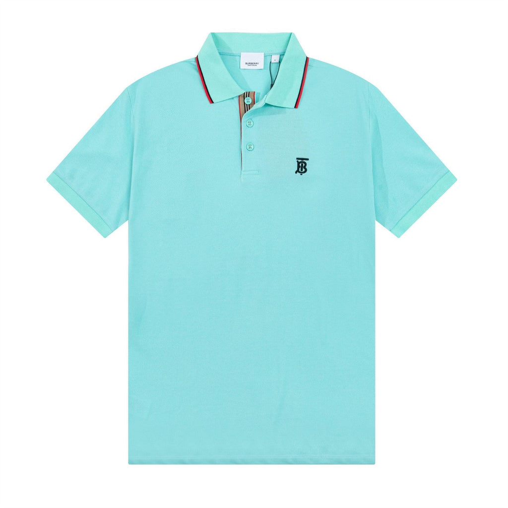 Burberry Light Blue T-Shirt With Collar Banlieue91