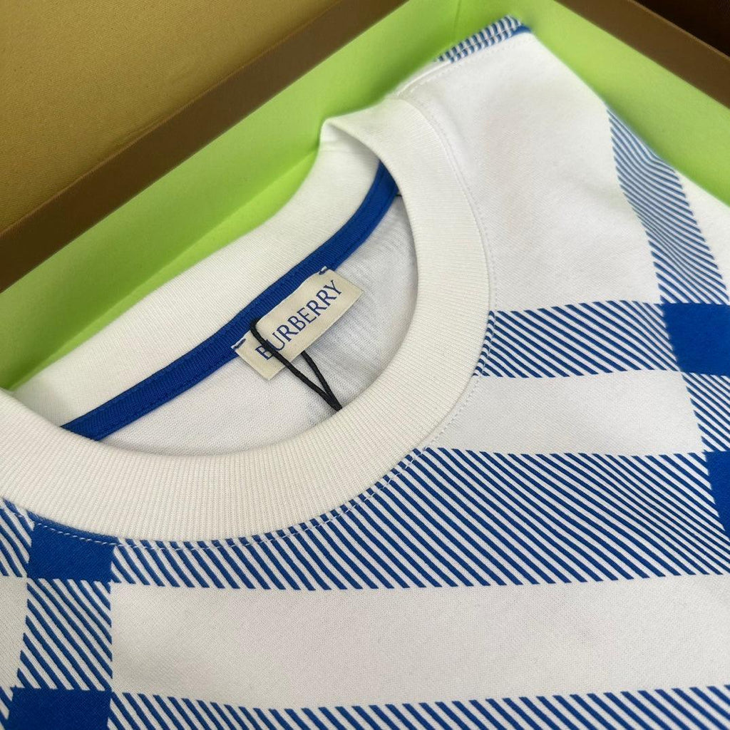 Burberry T-Shirt Without Collar 'Blue & White' Banlieue91