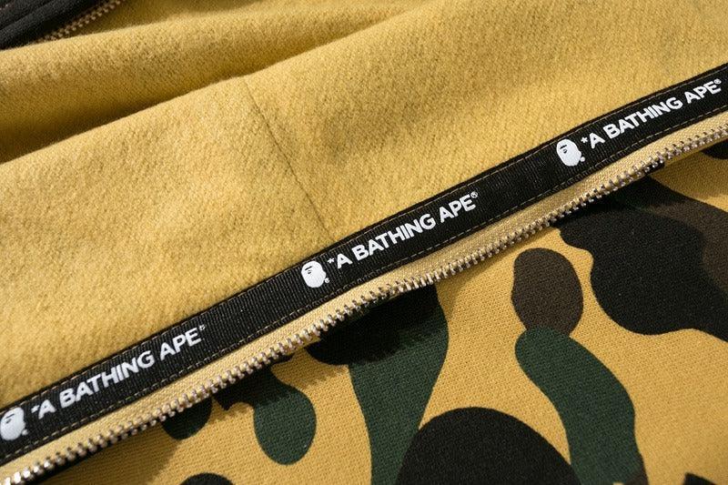 BAPE 1st Camo Shark Full Zip Hoodie (FW21) Yellow Banlieue91