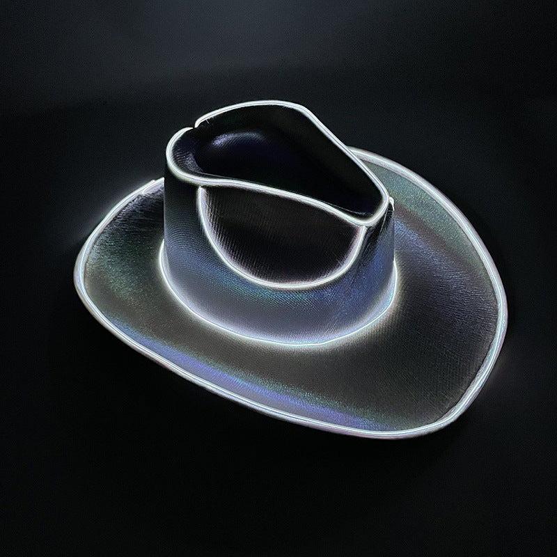 Halloween Carnival Party LED Wireless Fluorescent Colorful Cowboy Flashing Hat FLIPSTYLEZLLC