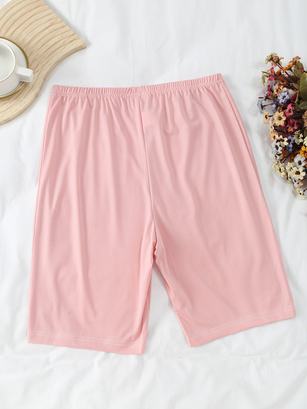Plus Size Womens Comfy Elastic Waist Sleep Shorts 4Pack