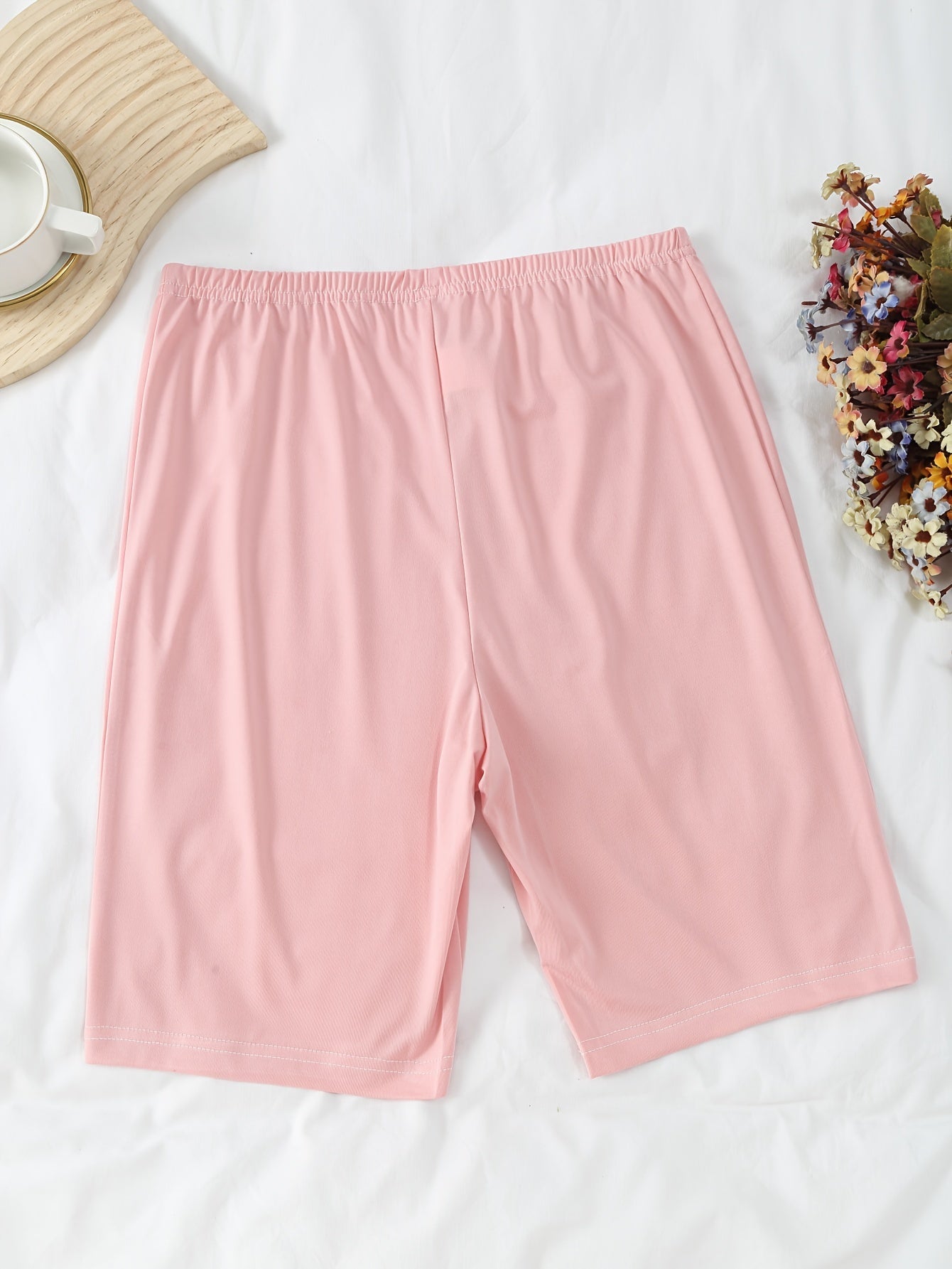 Plus Size Womens Comfy Elastic Waist Sleep Shorts 4Pack