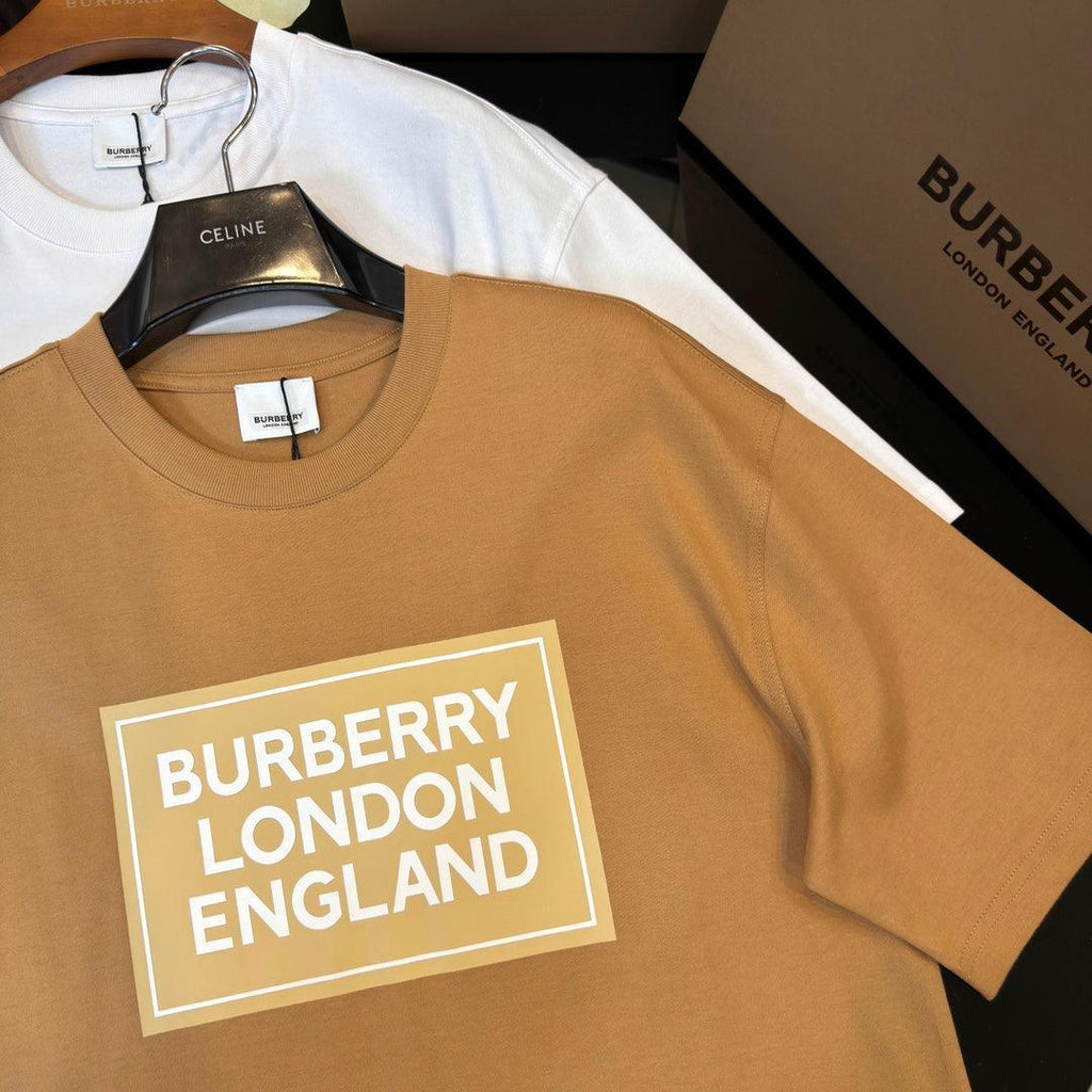 Burberry Brown & Beige T-Shirt Without Collar Banlieue91